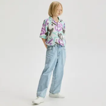 Dětská móda Reserved - Džíny relaxed fit - modrá - 511CJ-50J - 511CJ-50J-128