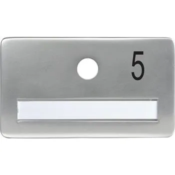 Dveřní kování SOLIDO dveřní jmenovka bez kukátka, otvor o 14, hliník sříbrný elox,gravír. č.5