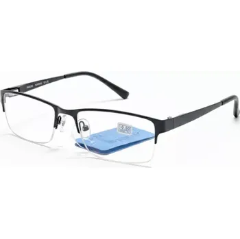 Brýle na čtení Dioptrické brýle SURGLASS DE LUXE TR-230 kovové černé -0,50 dioptrie, DO DÁLKY, unisex (Dálkové brýle -0.50 | mínusové brýle | černé kovové brýle | brýle na dálku | lehké brýle | půlrámové brýle | pánské i dámské brýle | moderní černé brýle | optické brýl