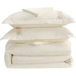 Krémové povlečení na jednolůžko z bavlněného saténu s prostěradlem/6dílné 140x200 cm Maison Bloom – Mila Home Luxury ID_1813924