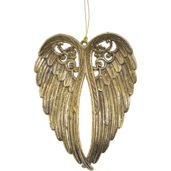 Vánoce křídla na pověšení 15 cm - zlatá