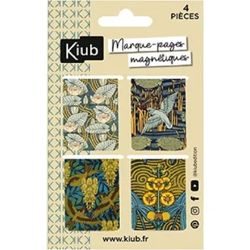 Doplněk ke knize Záložky do knihy magnetiké 4 kusy MPM53A01 Dybdahl Art Deco KIUB