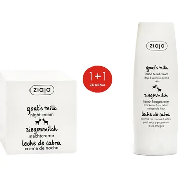Pleťový krém Ziaja Ltd. - ziaja kozí mléko 1+1 zdarma noční krém 50 ml + krém na ruce 80 ml noční krém + krém na ruce