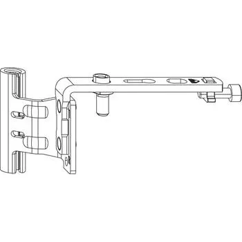 Příslušenství k oknu ROTO NX falc raménko nůžek T 12/20-13 dřevo levé stříbrné