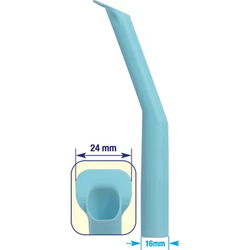 Zdravotnický materiál PremiumPlus Autoklávovatelné odsávací kanyly HVE Odsávací kanyly - varianty: 16 mm, zahnuté, dospělé - velké