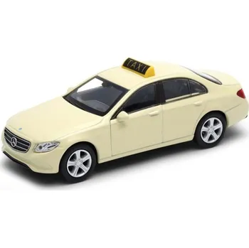 Výuková hračka Welly 2016 Mercedes-Benz E-Class TAXI 1:34 krémový