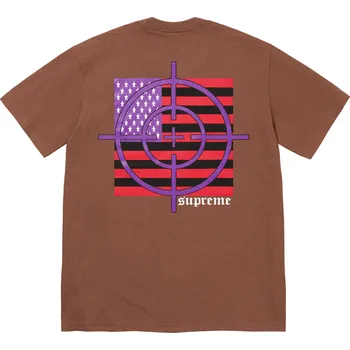 Pánské tričko Supreme Target Tee / Brown Barva: Hnědá, Velikost: XL