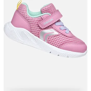 Dívčí tenisky Růžové dívčí tenisky Geox Sprintye - Holky GEOX bílá | růžová 3424032