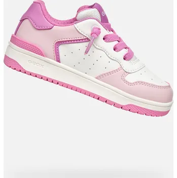 Dětská móda Růžové dívčí tenisky Geox Washiba - Holky GEOX bílá | růžová | fuchsiová 3424007