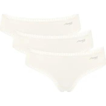 Kalhotky Dámské kalhotky SLOGGI GO CRUSH HIPSTER 3PACK 00GZ - SILK WHITE S 0