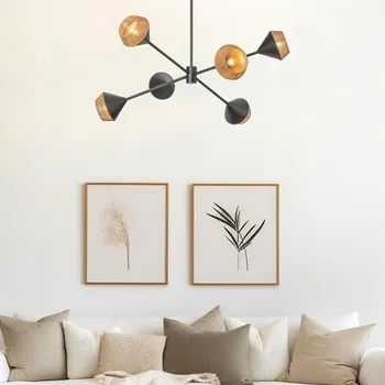 Alora Mood ALM-DAPHNE6-MB - Lustr na tyči DAPHNE 6xE14/40W/230V