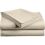 Bavlněné prostěradlo LUX béžové 220x240 cm