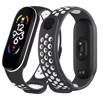 Fitness náramek M7 band se sportovním řemínkem Nike Watch: 4 Černá/Bílá