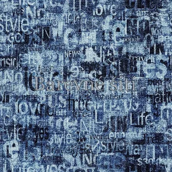 Úplet Denim blue, písmo (E) (Top kvalitní úplet Bella digitisk)