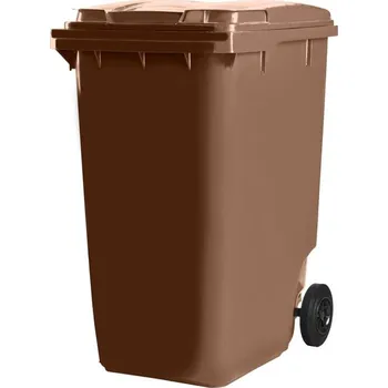 Popelnice Plastová popelnice MEVA 360 l - hnědá