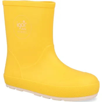 Chlapecké holínky Barefoot dětské holínky Igor - Yogi Nautico Amarillo žluté Velikost: 23