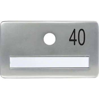 Dveřní kování SOLIDO dveřní jmenovka bez kukátka, otvor o 14, hliník sříbrný elox,gravír. č.40