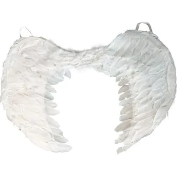 Cd Křídla z pravého peří 60 cm Barva: Bílá