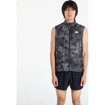 Pánská bunda Vesta adidas Own The Run Spray Dye Vest Grey Four S
