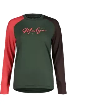 Dámské tričko Maloja LixibergM. dámské tričko dlouhý rukáv Deep forest multi vel. M