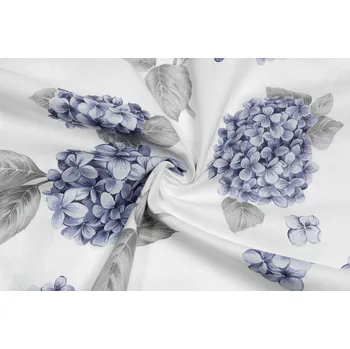 Bavlněné plátno modré hortenzie