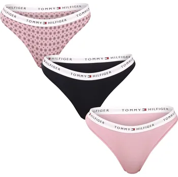 Kalhotky 3PACK dámská tanga Tommy Hilfiger vícebarevná (UW0UW05530 0WI) XL