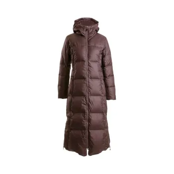 Dámský kabát SKHOOP péřový kabát HELLA DOWN Extra dlouhý - chestnut XL; Hnědá kabát + DÁREK DLE VÝBĚRU!