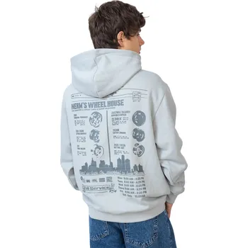 Pánská mikina Mikina S Kapucí Ripndip Nerm On Wheels Gray - M