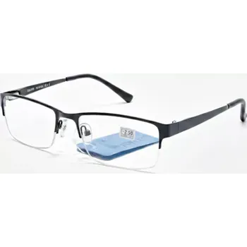 Brýle na čtení Dioptrické brýle SURGLASS DE LUXE TR-230 kovové černé -2,50 dioptrie, DO DÁLKY, unisex (Dálkové brýle -2.50 | mínusové brýle | černé kovové brýle | brýle na dálku | lehké brýle | půlrámové brýle | pánské i dámské brýle | moderní černé brýle | optické brýl