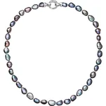 Evolution Group s.r.o. Perlový náhrdelník z pravých říčních perel modrý 22027.3