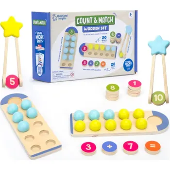 Dřevěná hračka Learning Resources - Dřevěná sada pro počítání a přiřazování