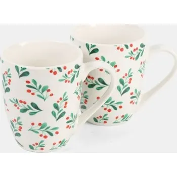 Sinsay - Vánoční keramické hrnky s motivem větviček, sada 2 ks - bílá - 898GC-00X - 898GC-00X-ONE