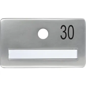 Dveřní kování SOLIDO dveřní jmenovka bez kukátka, otvor o 14, hliník sříbrný elox,gravír. č.30