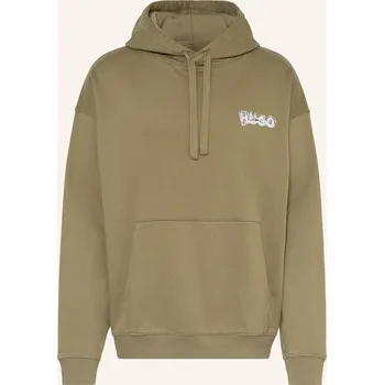 Pánská mikina Hugo Pánská Oversized Mikina S Kapucí Nyrohood, olivová, S