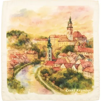 Šátek Bubibubi Hedvábný kapesníček do saka Český Krumlov