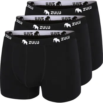 Pánské spodní prádlo Pánské boxerky Zulu Merino 160 4in 3-pack Velikost: XXL / Barva: černá