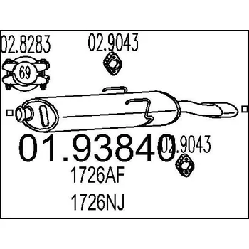 Auto-moto Zadní tlumič výfuku MTS 01.93840