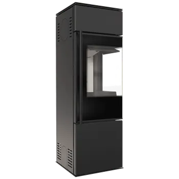 Krbová kamna Ocelová kamna na dřevo KRATKI REN/S vpravo, průměr 150, 7 kW REN/S/P