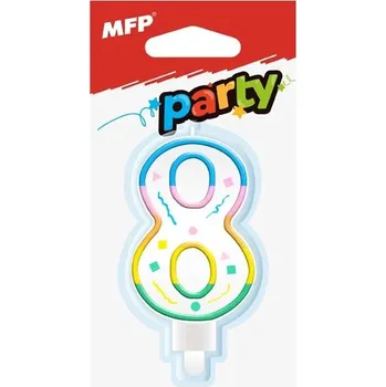 Dortová svíčka Svíčka dortová č.8 / duhová