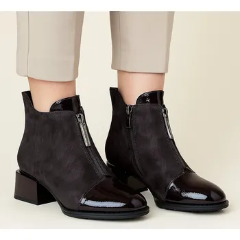 Dámské sandále Dámské hnědé kožené kotníkové boty Epica Velikost: 41