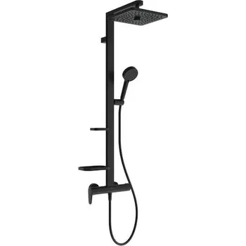 Ideal Standard Ceraflow ALU+ - Sprchový set s baterií, 26x26 cm, 2 proudy, hedvábná černá BE204XG