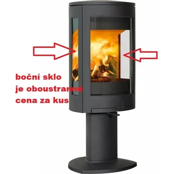 Krbová kamna JOTUL - sklo F 370 L/P boční vnitřní 365x130x4 mm