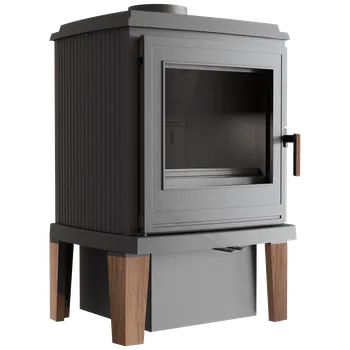 Litinová kamna Koza K11 s dřevěnými nohami, průměr 150, 6 kW KOZA/K11/DREWNO