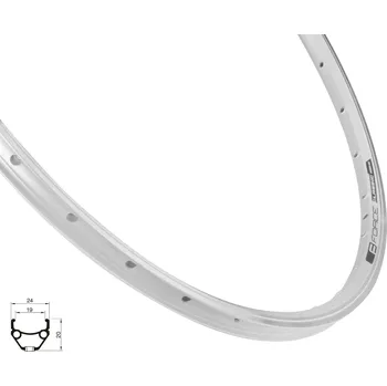 Ráfek na kolo Force ráfek CLASSIC, 622x19, stříbrný