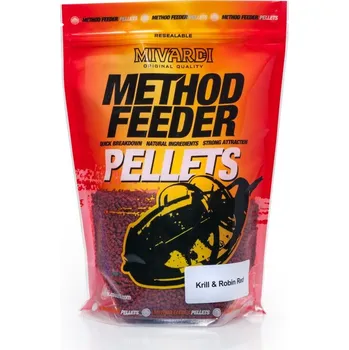 Nástraha Mivardi Pelety Method Pellets Krill & Robin Red 750 g