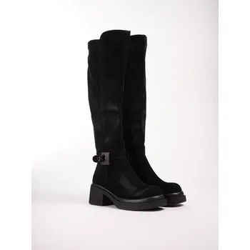 Dámské kozačky EPICA dámské kozačky nubuk černé