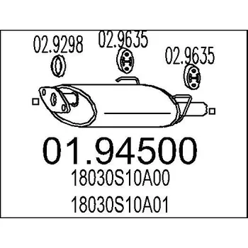 Tlumič výfuku Zadní tlumič výfuku MTS 01.94500