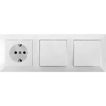 vypínač Aigostar - SADA 2x Spínač domovní se zásuvkou 1x16A/250V SCHUKO