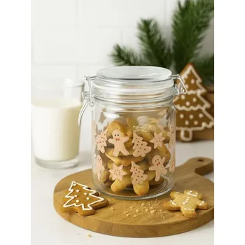 Dóza na potraviny Sinsay - Skleněná nádoba na potraviny s víkem - tmavě hnědá - 024GN-89X - 024GN-89X-ONE