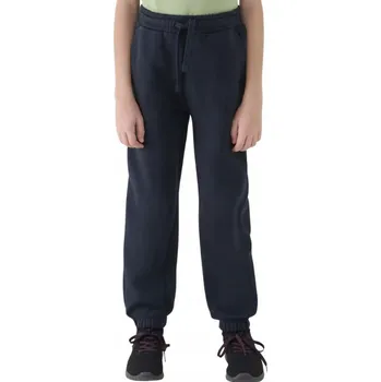 Dámské legíny Chlapecké zateplené tepláky 4F JUNIOR-TROUSERS CAS M1510-4FJWMM00TTROM1510-31S-NAVY Modrá 164